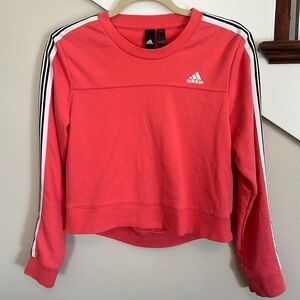 Pink Adidas crew neck sweatshirt